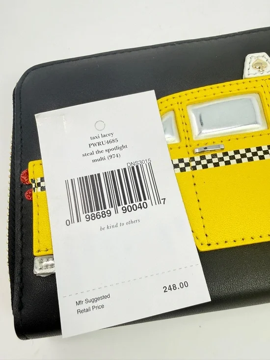 Kate Spade NY Taxi Lacey "Steal the Spotlight" Full Zip-Around Long Wallet RARE! - Picture 6 of 15